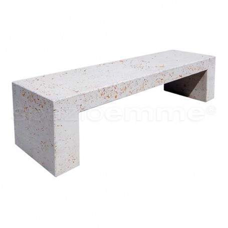 Panchina in cemento Frida 200x50x50 bianco travertino