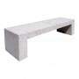Panchina in cemento Frida 200x50x50 bianco travertino