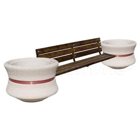 Panchina con fioriera Flavia CS wood