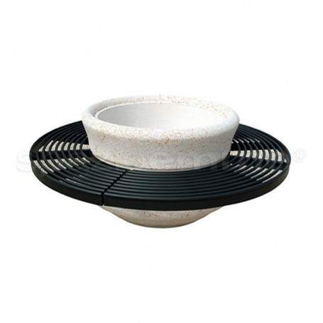 Panchina con fioriera Amedea Steel 170