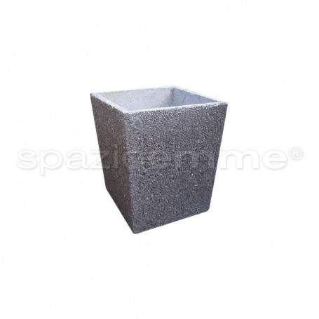 Vaso moderno Ilex 40 base grigio scaglietta grigia