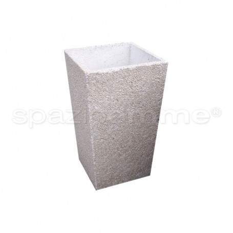 Vaso moderno Ilex 60 base bianco scaglietta bianca