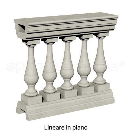 Balaustra in cemento composizione 01
