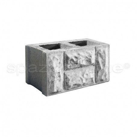 Blocco in cemento Roccia4 cm40x20x20h SpazioEmme - 2