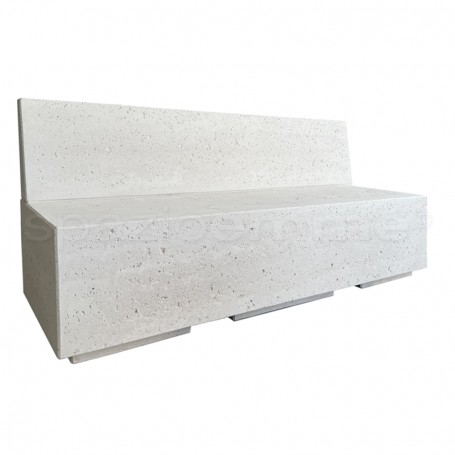 Panchina in cemento Auris bianco pietra
