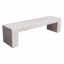 Panchina in cemento Frida 200x50x50 bianco travertino 2