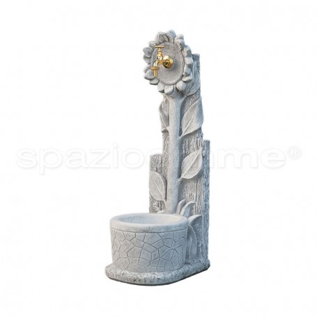 Fontana a colonna Heidi anticato grigio