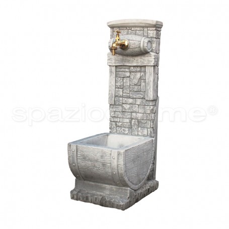 Fontana a colonna Mabel cm29x39x85h anticato grigio