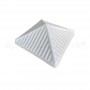 Copripilastro rigato 40x40 cemento bianco