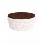 Panchina in cemento Daila M Wood cmØ112x50h