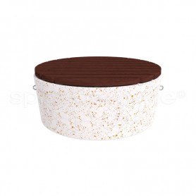 Panchina in cemento Daila M Wood Ø112x50