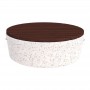 Panchina in cemento Daila L Wood cmØ151x50h