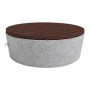 Panchina in cemento Daila L Wood Ø151x50 grigio pietra