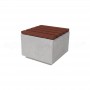 Panchina in cemento Clio S Wood cm60x60x50h
