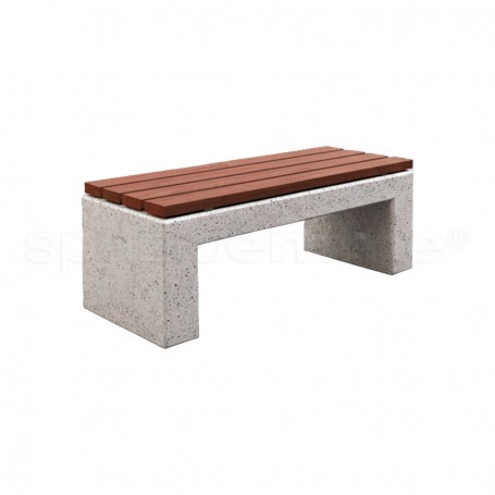 Panchina in cemento Mara Wood grigio pietra