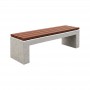 Panchina in cemento Tecla Wood cm170x50x50h
