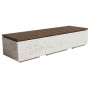 Panchina in cemento Megan Wood cm200x50x50h