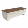 Panchina in cemento Ines Wood bianco travertino