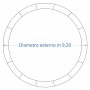 Panchina in cemento Maika cerchio completo