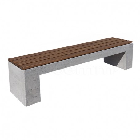 Panchina in cemento Frida Wood grigio pietra