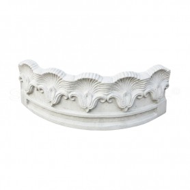 Cordolo in cemento 1/4 Primula 100x35 bianco