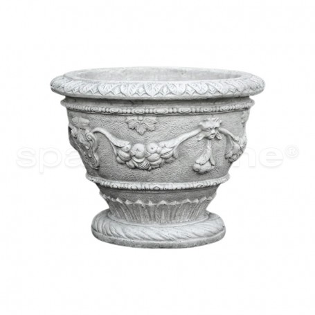 Vaso classico Loren cmØ60x60h anticato grigio