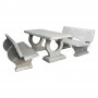 Set in cemento Oriana (tavolo+2panchine)