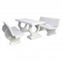 Set in cemento Oriana cemento bianco