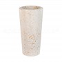Vaso classico Bakul bianco travertino