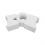 Pilastrino Angolare cm40x14,5x10h bianco