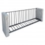 Rastrelliera Corfù 8/9 posti cm226x48x87h grigio effetto pietra