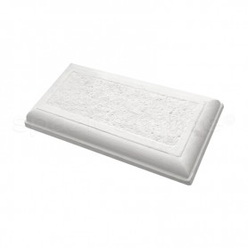 Bugna a Cuscino cm50x5x25h cemento colato bianco