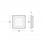 Bugna a Cuscino cm25x5x25h dimensioni