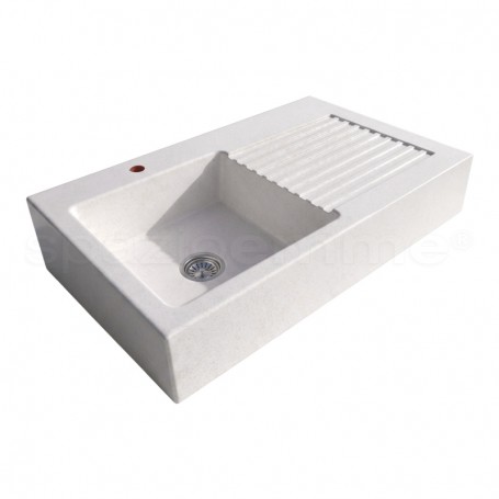 Lavello in graniglia LL10060 bianco