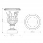 Vaso classico Clivia grande dimensioni