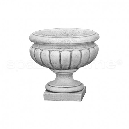 Vaso classico Solanum cmØ48x38h anticato grigio