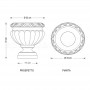 Vaso classico Ailanto dimensioni