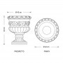 Vaso classico Rovo dimensioni