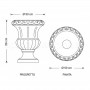 Vaso classico Cedro dimensioni