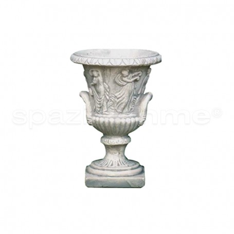 Vaso classico Clivia piccolo anticato grigio