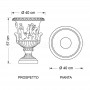 Vaso classico Clivia medio dimensioni