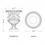 Vaso classico Ibisco dimensioni