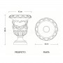 Vaso classico Maonia dimensioni