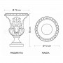 Vaso classico Mirto dimensioni