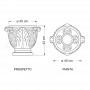Vaso classico Gardenia piccolo dimensioni