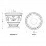 Vaso classico Loren dimensioni