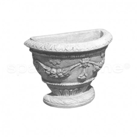 Vaso classico Mezzovaso Loren anticato grigio