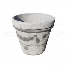 Vaso classico Olivello martellinato grigio