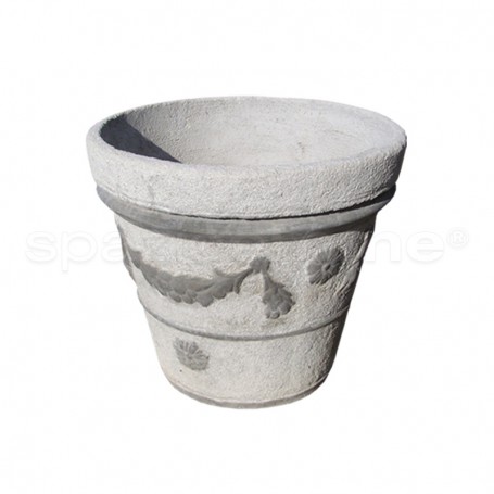 Vaso classico Olivello martellinato grigio