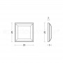 Bugna Squadrata 25x25 dimensioni